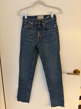 Everlane High-Rise Straight Cheeky Jeans - Dark Blue